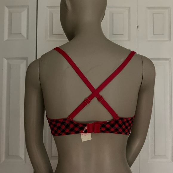 Victoria's Secret PINK Bra 34D Wear Everywhere Push-Up Plaid with Logo - Picture 4 of 16